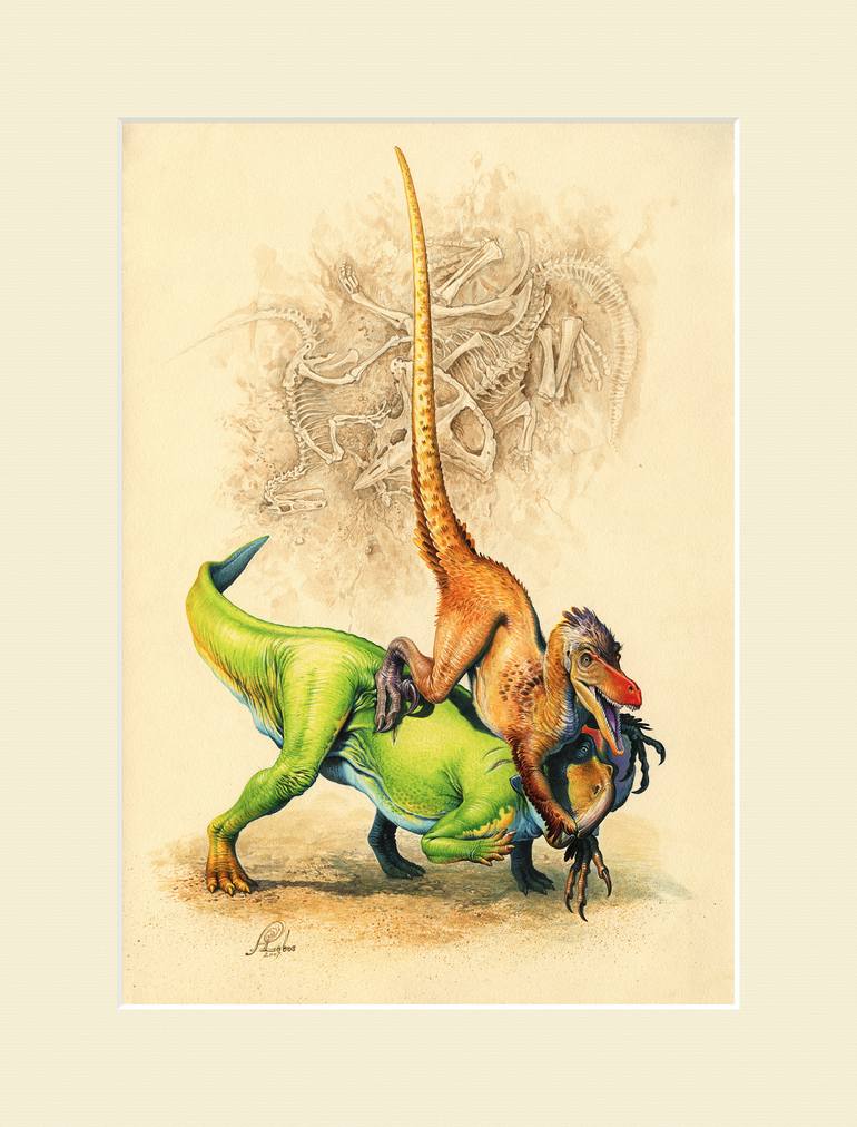 Original Illustration Animal Painting by Artur Lobus