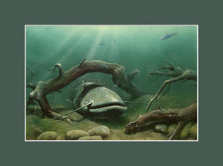 Original Illustration Animal Painting by Artur Lobus
