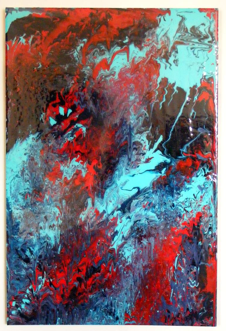 Original Abstract Expressionism Abstract Painting by Kt Douglas