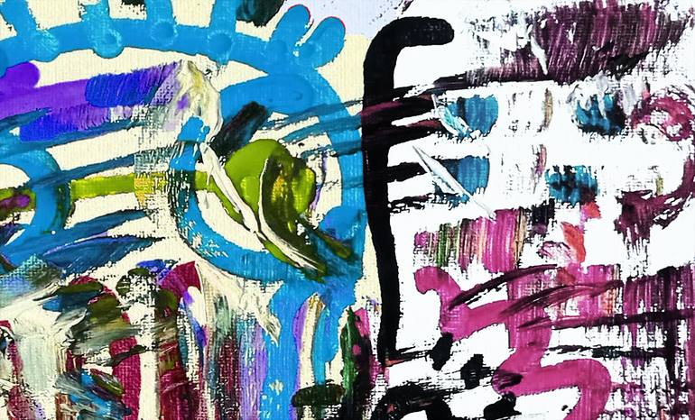 Original Abstract Expressionism Music Painting by Painter Marijan Loncar