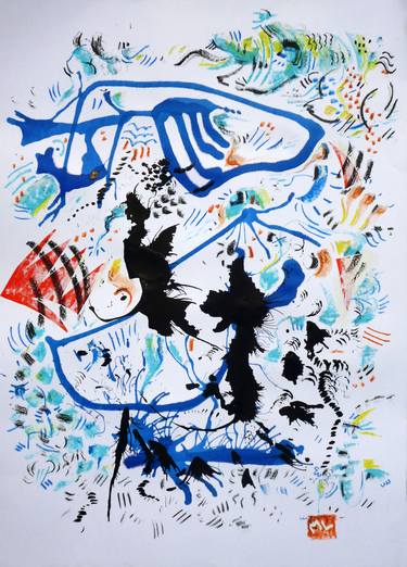 Print of Abstract Expressionism Music Paintings by PAINTER Marijan Loncar