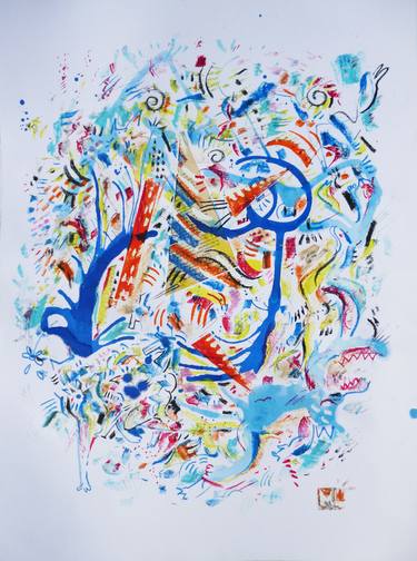 Print of Abstract Expressionism Music Paintings by PAINTER Marijan Loncar