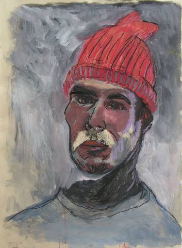 Self Portrait with Red Knit Cap thumb