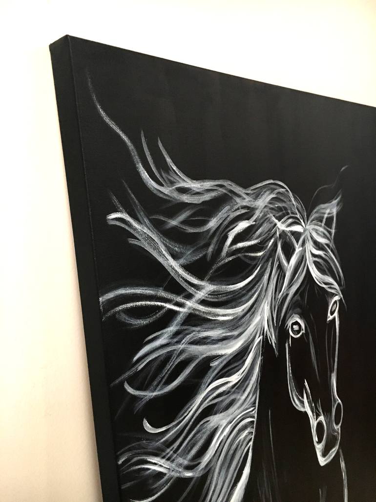 Original Modern Horse Painting by Lara Oshon