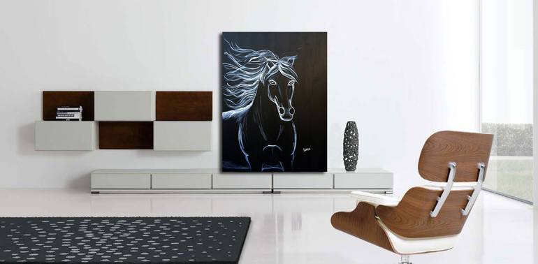 Original Modern Horse Painting by Lara Oshon