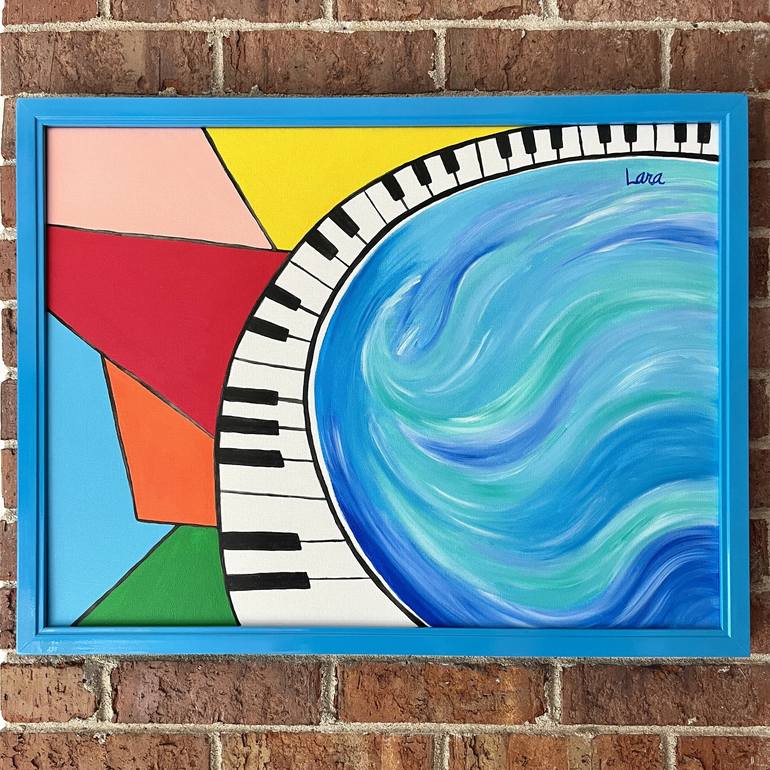 Original Abstract Music Painting by Lara Oshon