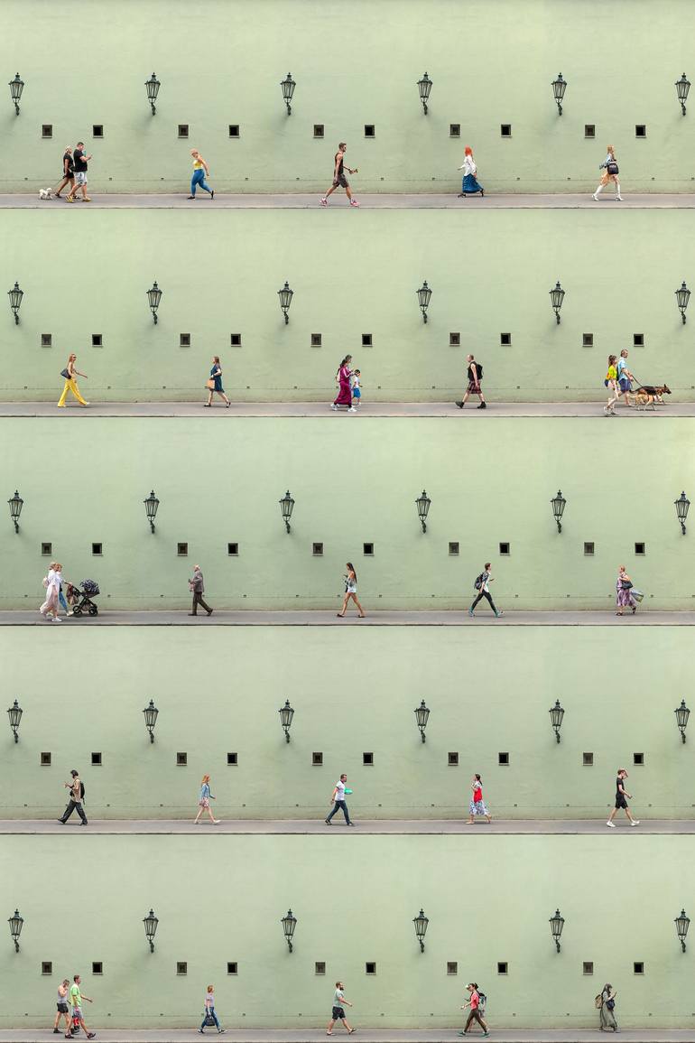 Original People Photography by Xan Padron | Conceptual Art on Paper | Time Lapse. Nekazanka Street, Prague