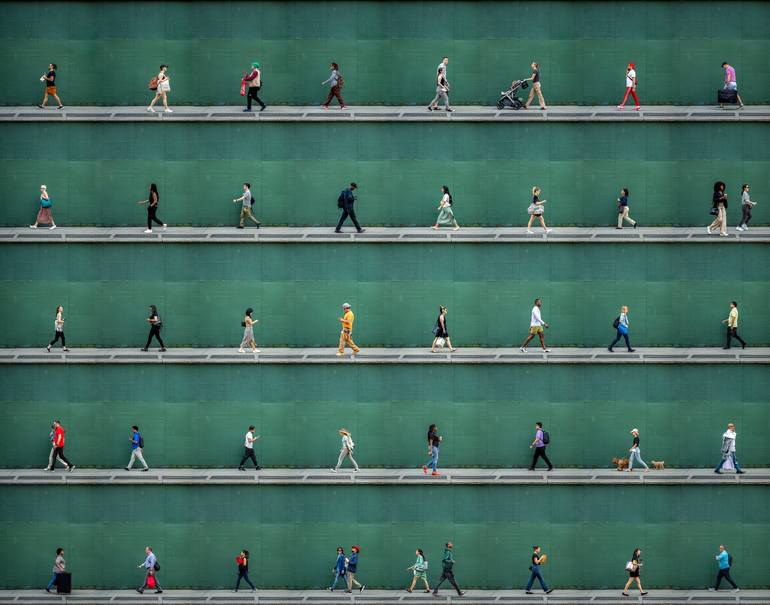Original People Photography by Xan Padron | Conceptual Art on Aluminum | Time Lapse. NoMad, NYC (Dye Sub Aluminum)
