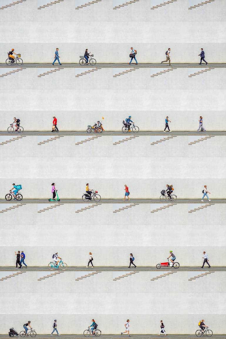 Original People Photography by Xan Padron | Conceptual Art on Paper | Time Lapse. Berliner Mauerweg, Berlin