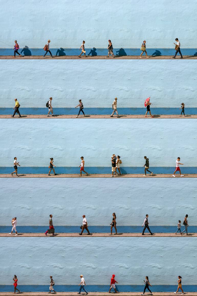 Original People Photography by Xan Padron | Conceptual Art on Aluminum | Time Lapse. Calle Cristo, Trinidad, Cuba, 2024 (Aluminum)