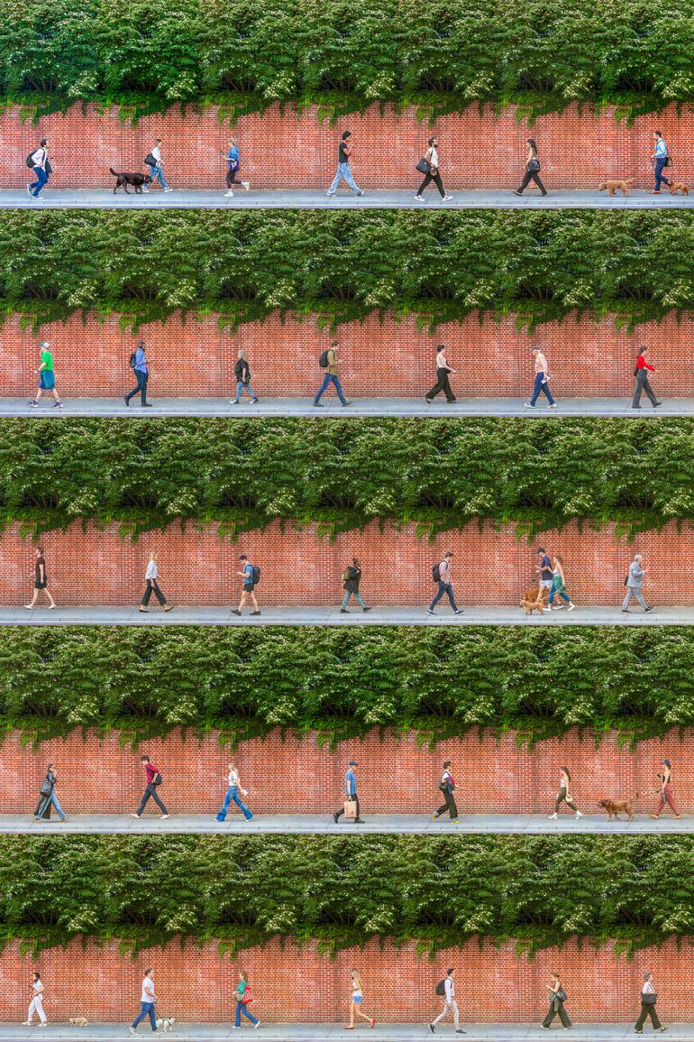 Original People Photography by Xan Padron | Conceptual Art on Paper | Time Lapse. 7th Avenue and Leroy Street, NYC