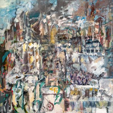 Original Abstract Expressionism Architecture Paintings by Thomas Rudolph