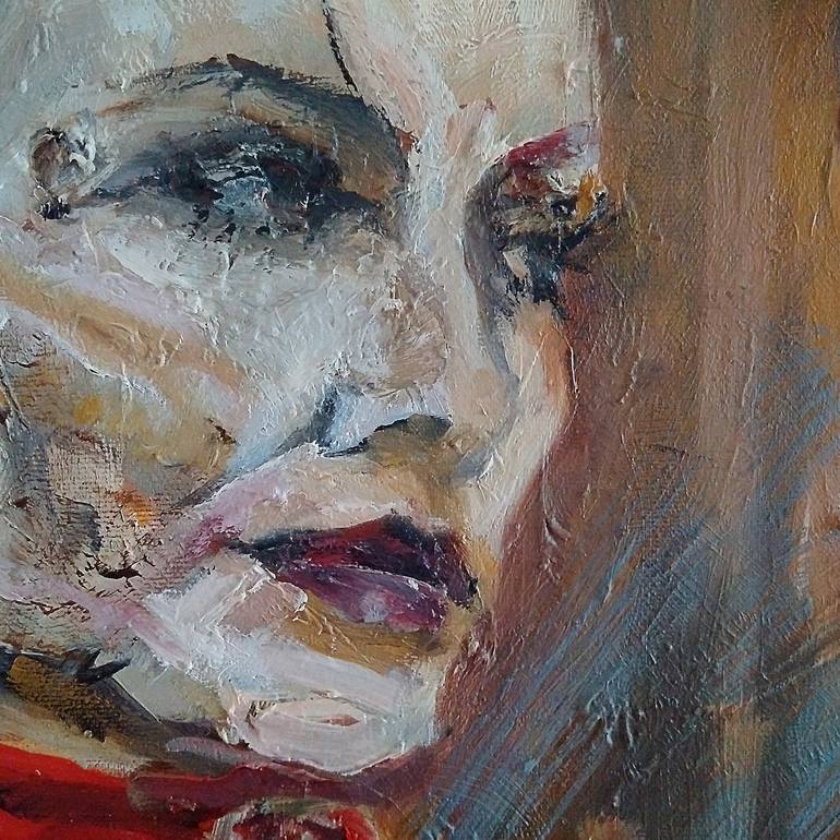 Original Expressionism Women Painting by Thomas Rudolph