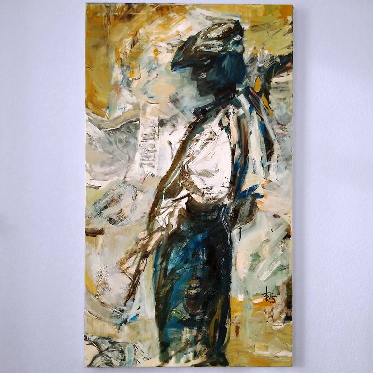 Original Expressionism Women Painting by Thomas Rudolph