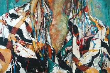 Original Abstract Expressionism Fashion Paintings by Thomas Rudolph