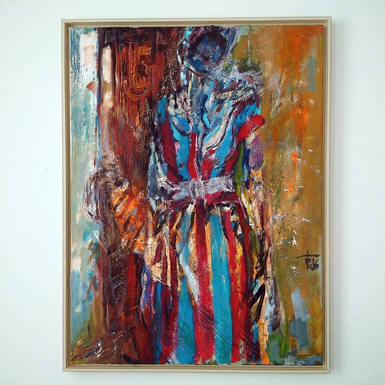 Original Abstract Expressionism Women Painting by Thomas Rudolph