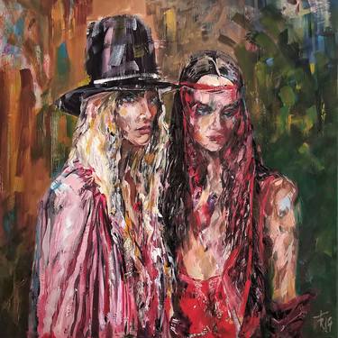 Original Expressionism Women Paintings by Thomas Rudolph