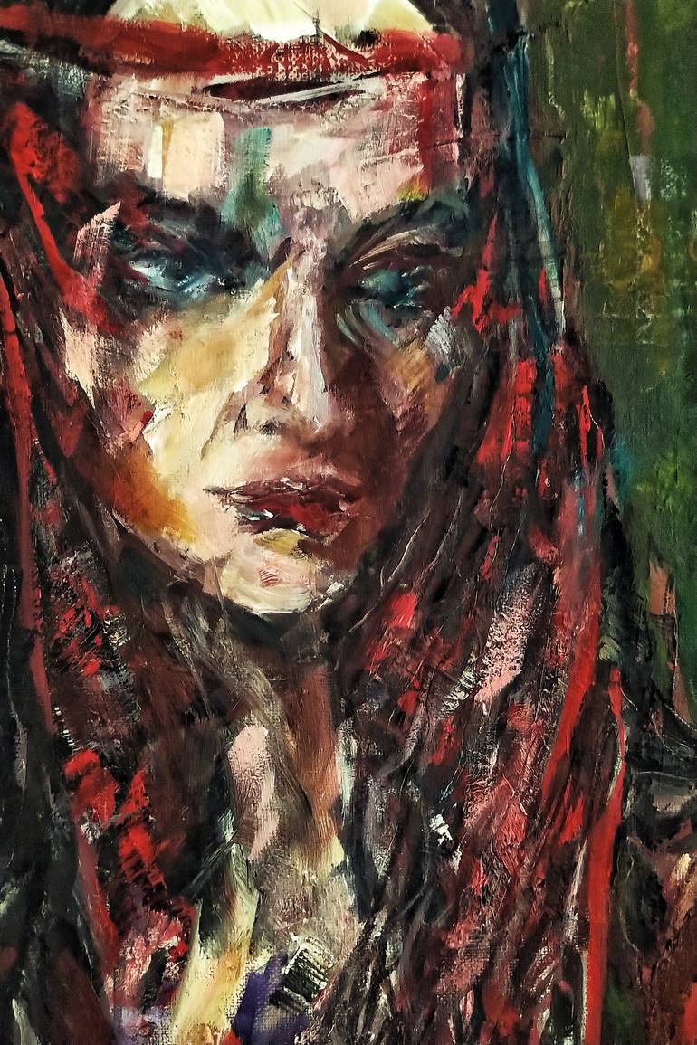 Original Expressionism Women Painting by Thomas Rudolph