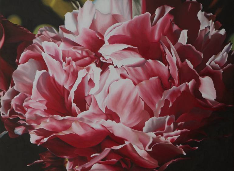 Pink Peony Perfection Painting by Sharon Huntley-Land