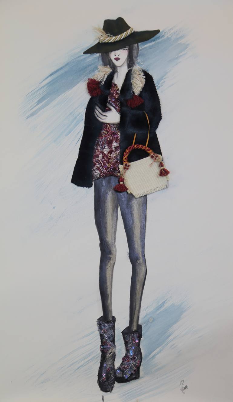 Original Figurative Fashion Painting by Ornella Gallo Di Fortuna 