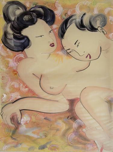 Print of Fine Art Erotic Paintings by Ornella Gallo Di Fortuna