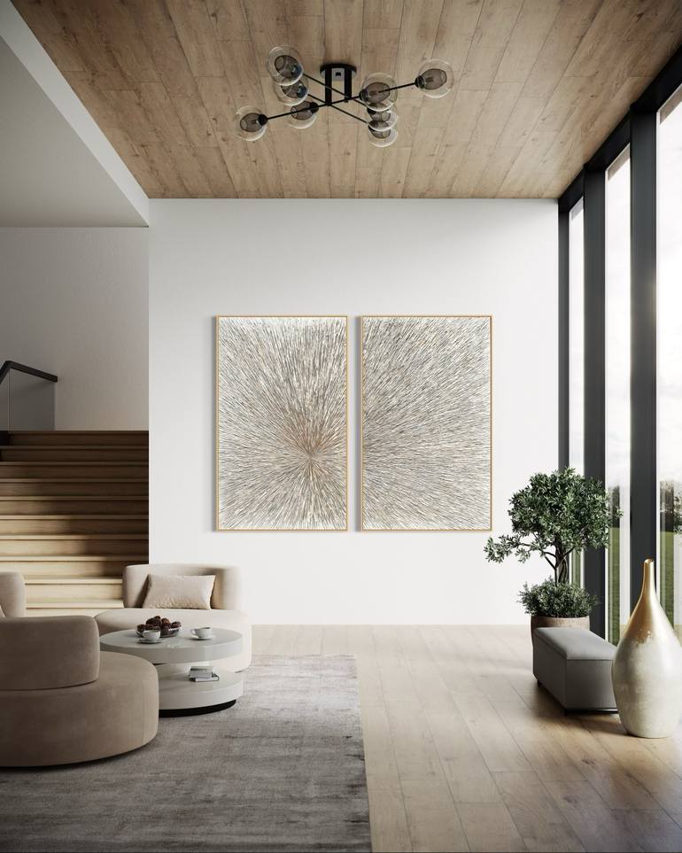 Original Art Deco Abstract Painting by Daniela Pasqualini