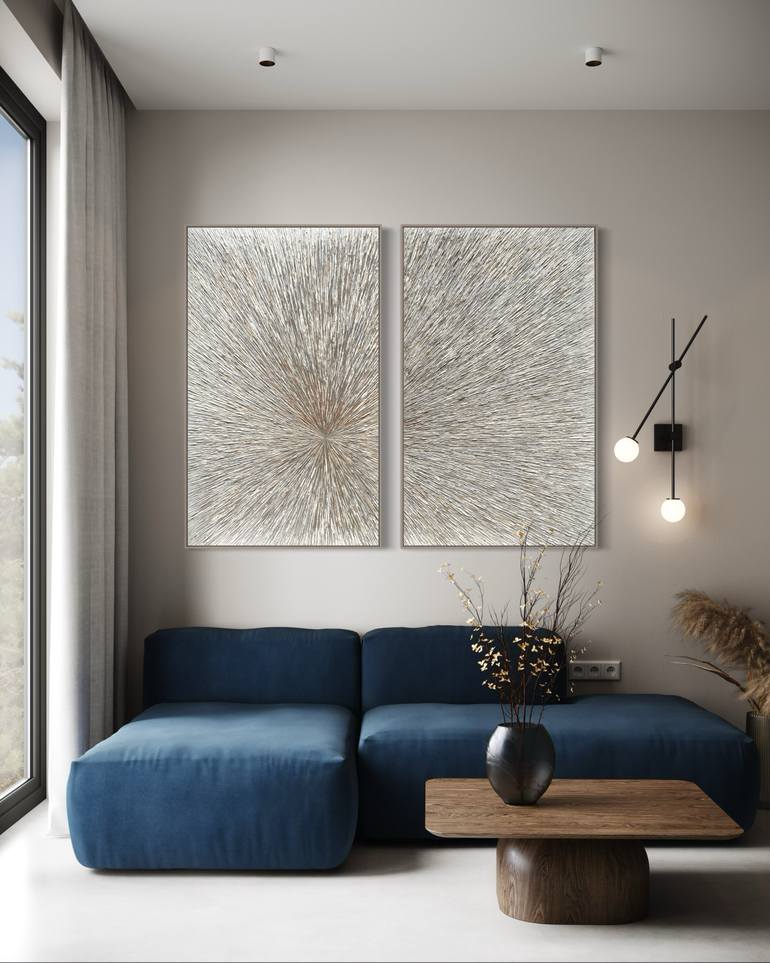 Original Art Deco Abstract Painting by Daniela Pasqualini