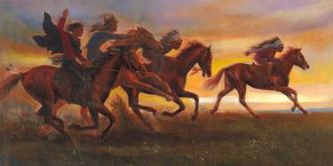 Print of Horse Paintings by Svitozar Nenyuk