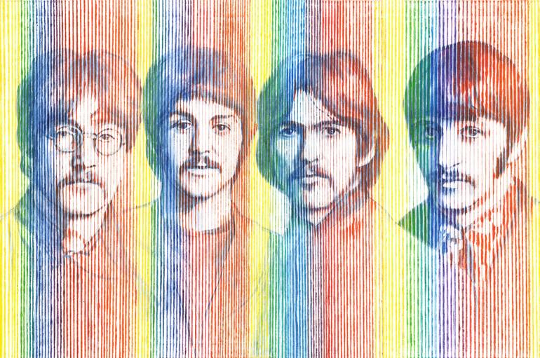 The Rainbow Beatles Painting by Svitozar Nenyuk | Saatchi Art