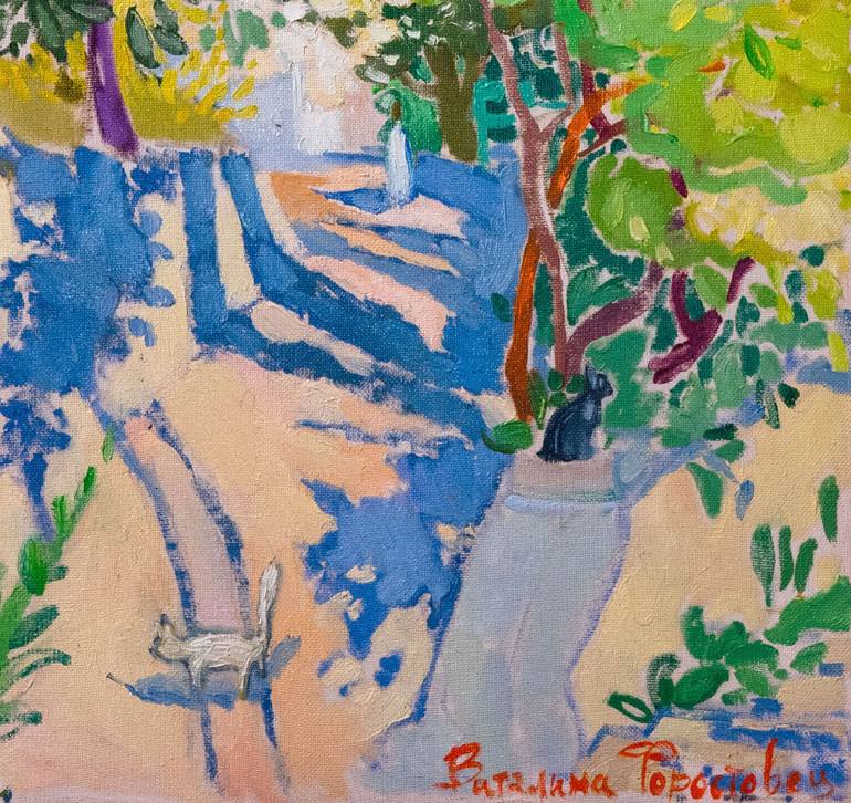 Original Impressionism Landscape Painting by Vitalita Forostovets