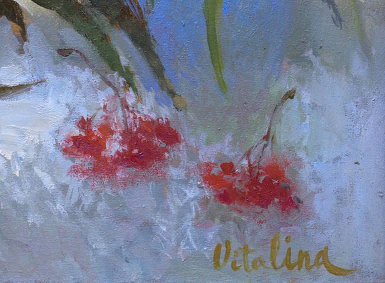 Original Fine Art Floral Painting by Vitalita Forostovets