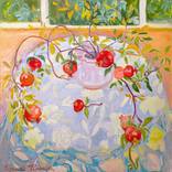 Still life with pomegranates by Vitalita Forostovets