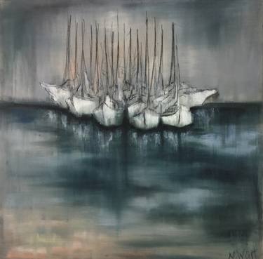 Print of Impressionism Yacht Paintings by Wuest Natalia