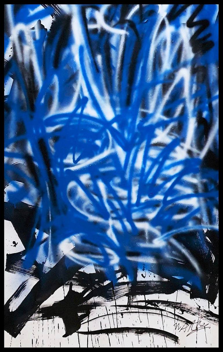 Original Abstract Expressionism Graffiti Painting by Mister Artsy  Urban Art and Graffiti Design Studio