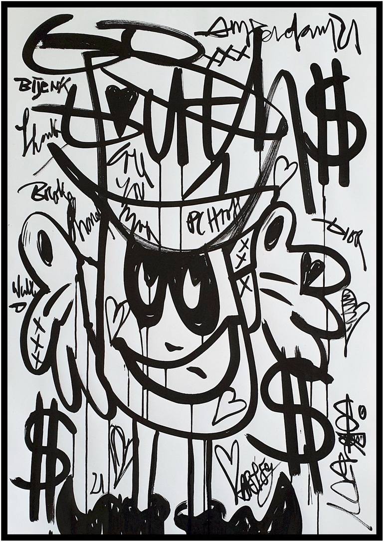 Original Abstract Graffiti Drawing by Mister Artsy  Graffiti Streetart Amsterdam