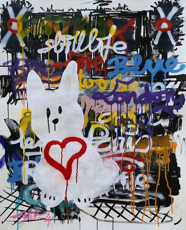 Original Abstract Graffiti Painting by Mister Artsy  Urban Art and Graffiti Design Studio