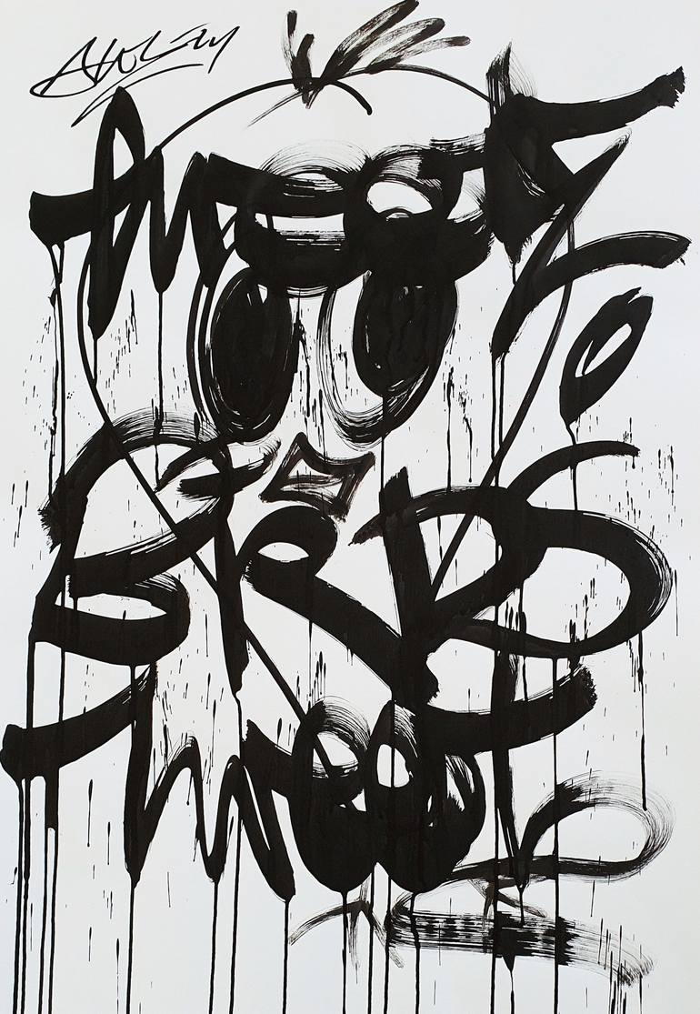 Original Abstract Graffiti Drawing by Mister Artsy Streetart Graffiti Urban art Amsterdam Shop