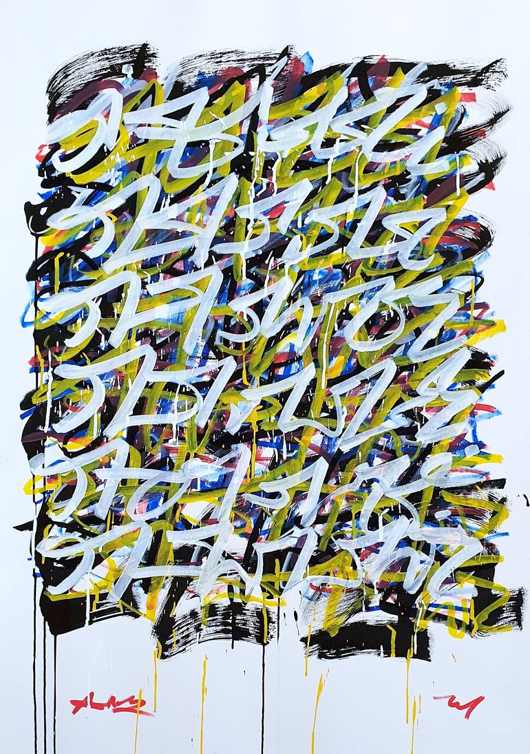 Original Street Art Graffiti Painting by Mister Artsy Streetart Tags Amsterdam Graffiti