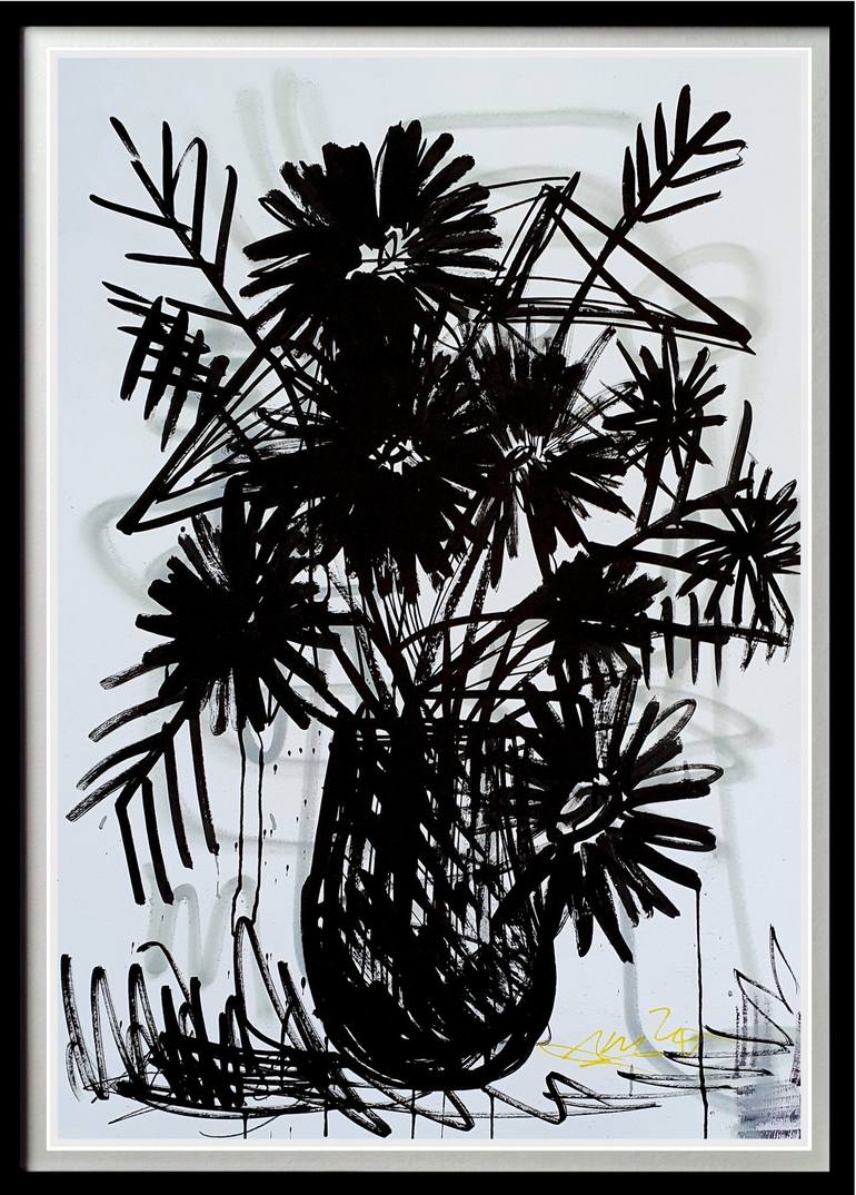 Original Street Art Floral Paintings by Mister Artsy Urban Studio Street Art Amsterdam