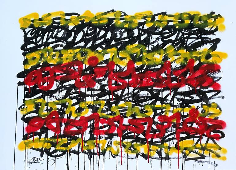 Original Street Art Graffiti Painting by Mister Artsy Streetart Tags Urban Pop Graffiti Tags