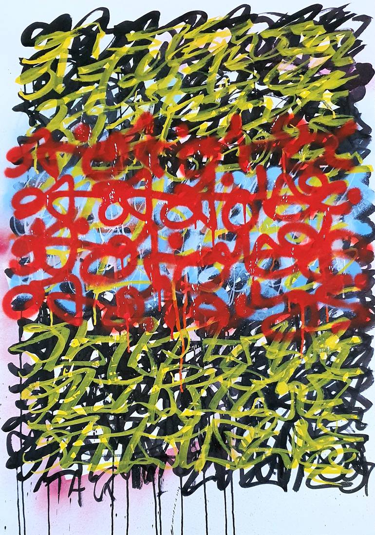 Original Street Art Graffiti Painting by Mister Artsy Streetart Tags Urban Pop Graffiti Tags