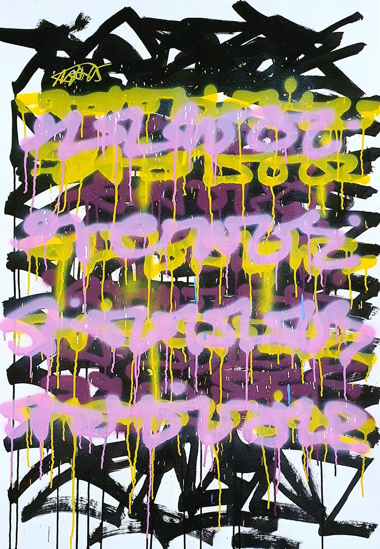 Original Street Art Graffiti Painting by Mister Artsy Streetart Tags Urban Pop Graffiti Tags