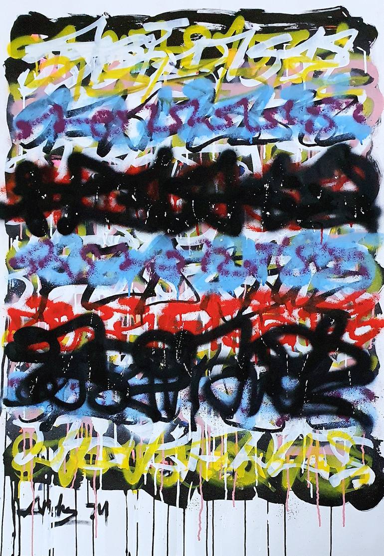 Original Street Art Graffiti Painting by Mister Artsy Streetart Tags Urban Pop Graffiti Tags