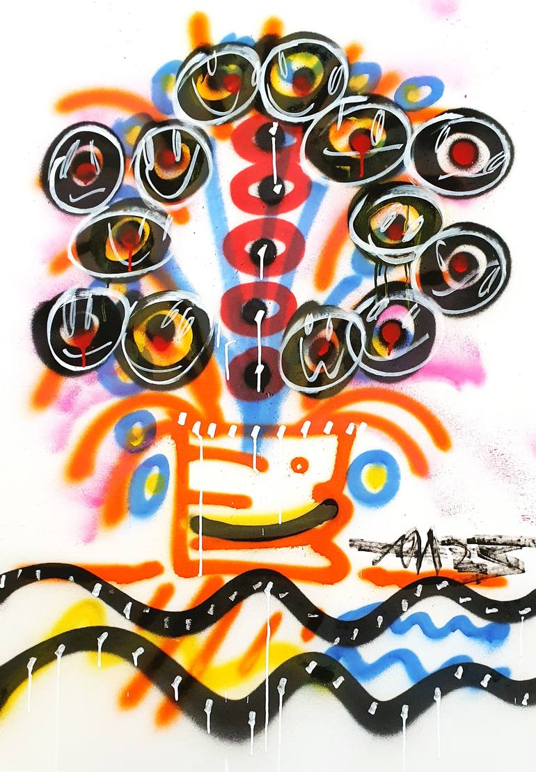 Original Street Art Graffiti Painting by Mister Artsy Streetart Tags Urban Abstract Pop Tag