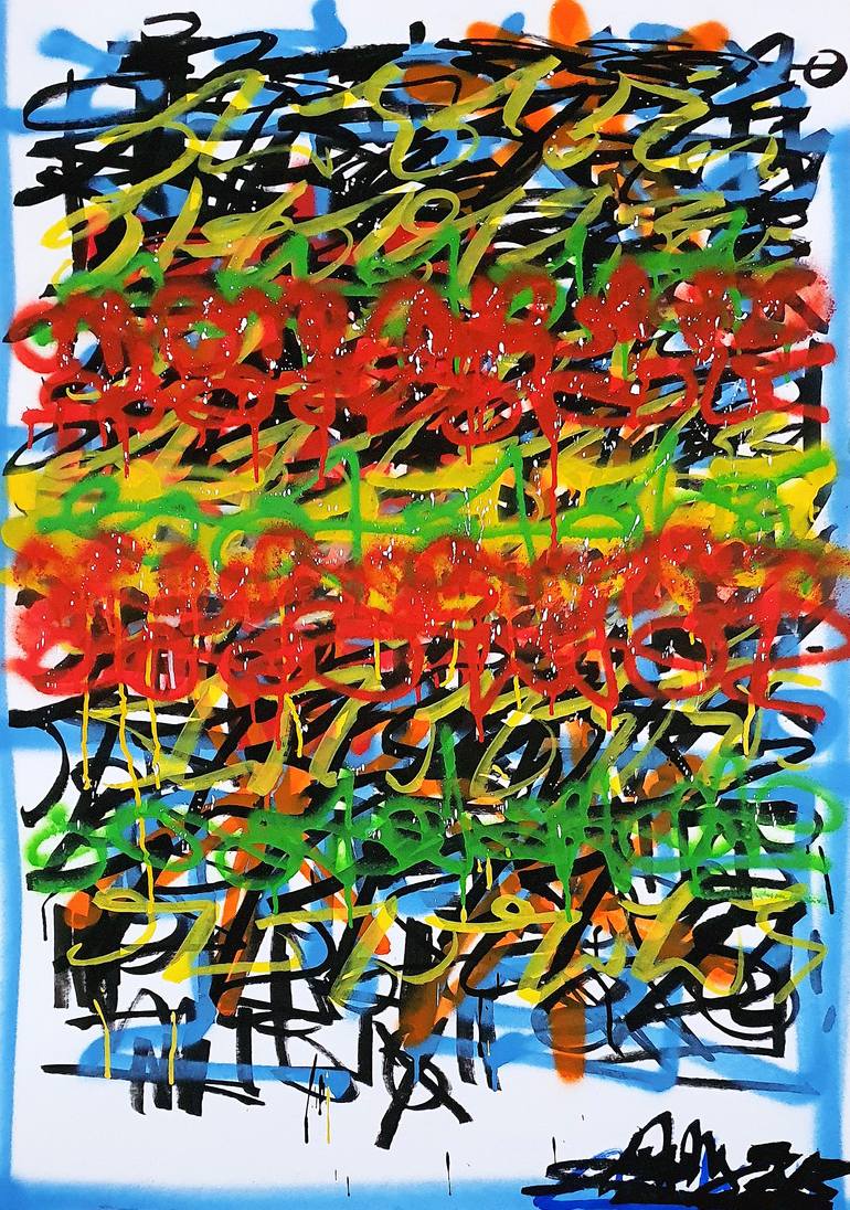 Original Street Art Graffiti Painting by Mister Artsy Streetart Tags Urban Pop Graffiti Tags