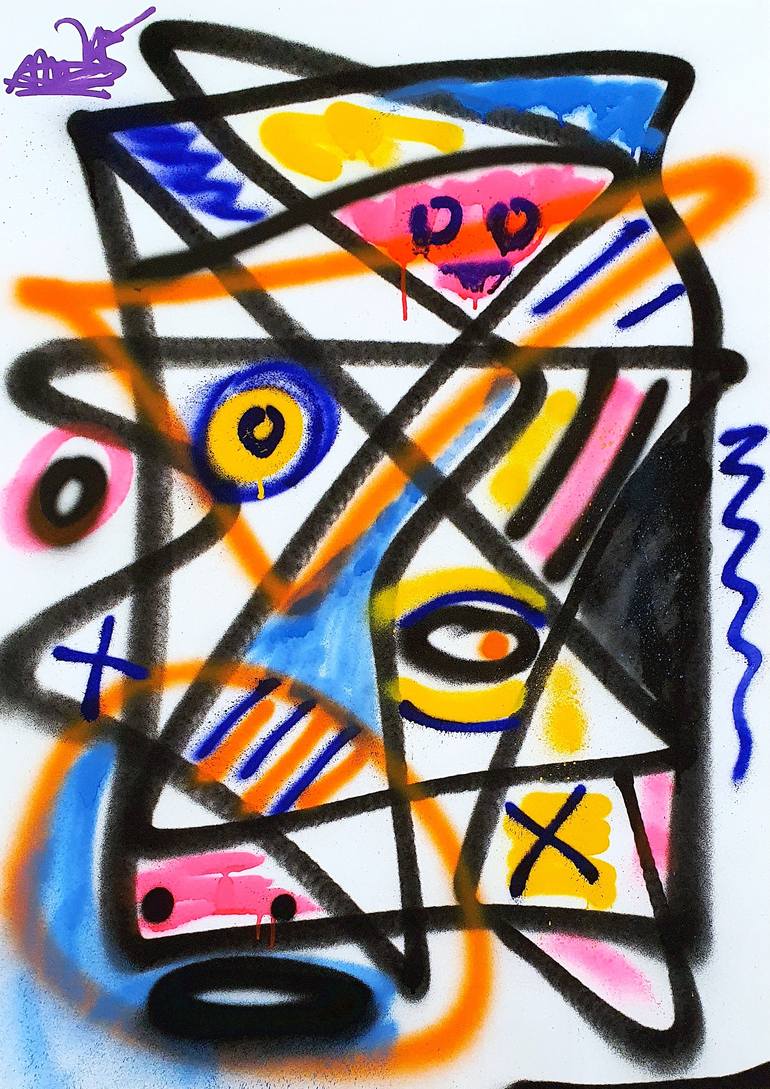 Original Street Art Graffiti Painting by Mister Artsy Streetart Tags Urban Abstract Pop Tag