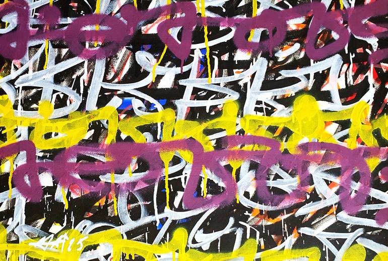 Original Street Art Graffiti Painting by Mr Artsy Graffiti Streetart Tag Urban Street Art Tags