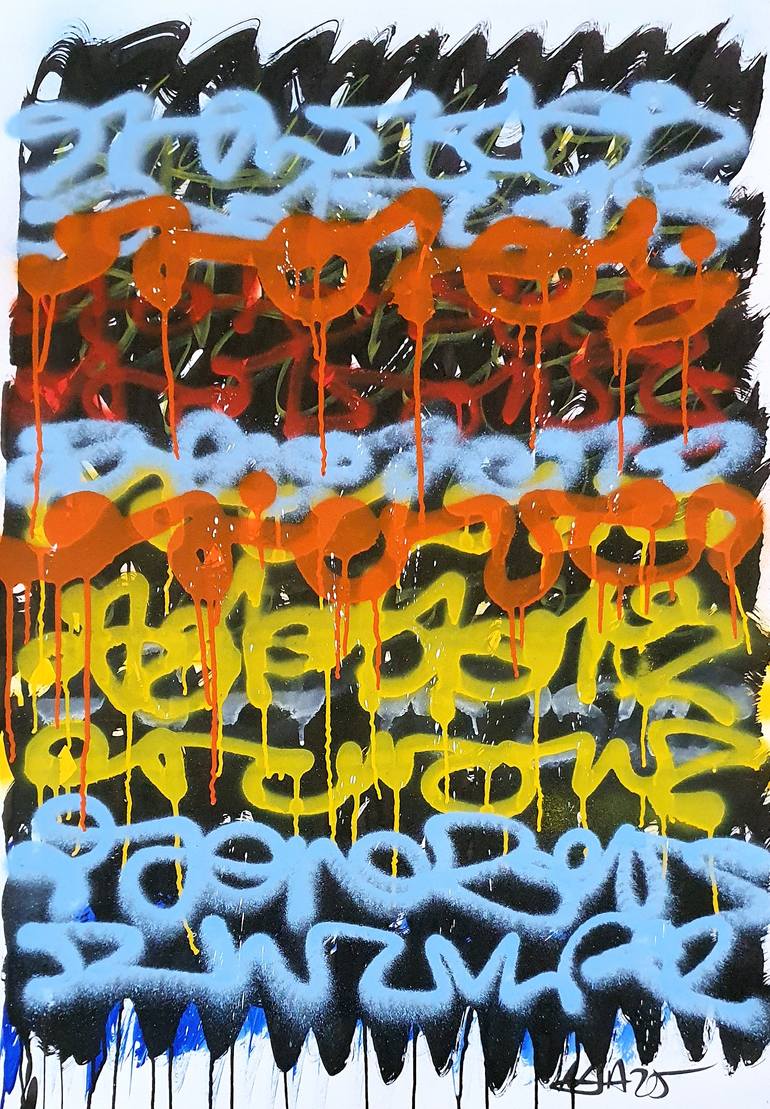 Original Street Art Graffiti Painting by Mister Artsy Streetart Tags Urban Pop Graffiti Tags