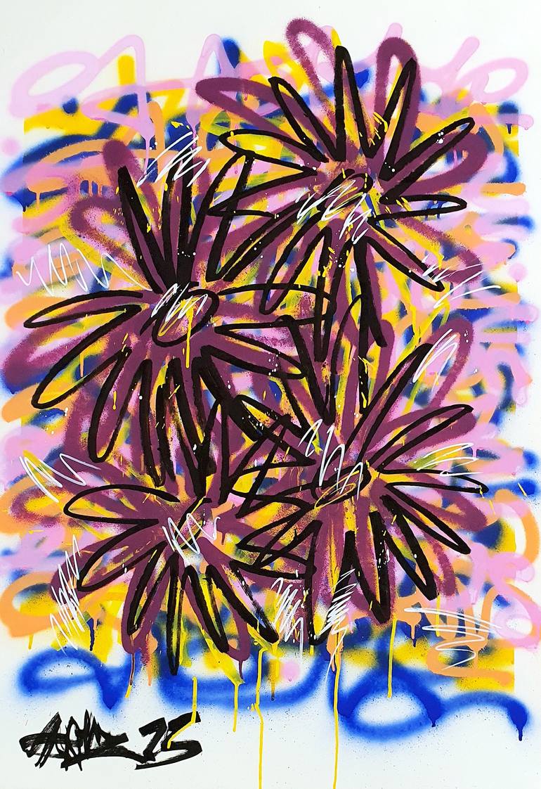 Original Street Art Graffiti Painting by Mister Artsy Streetart Tags Urban Abstract Pop Tag