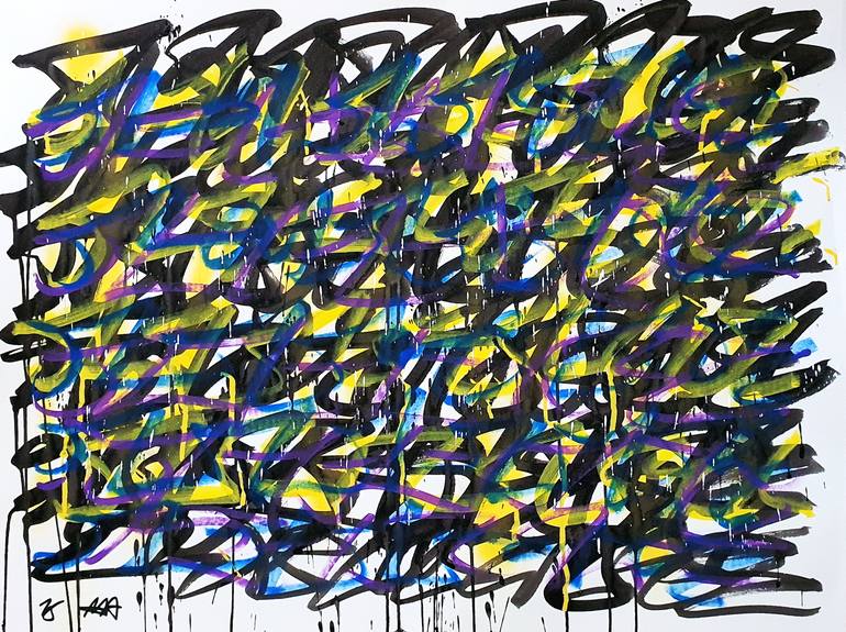 Original Street Art Graffiti Painting by Mister Artsy Streetart Tags Urban Pop Graffiti Tags